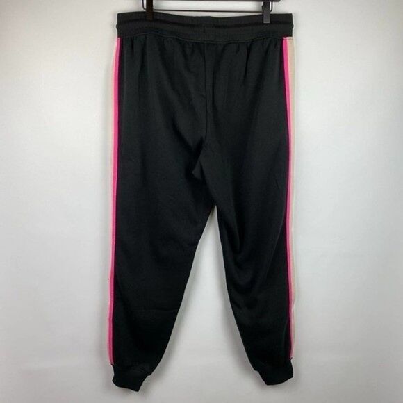 Bebe Sweatpants Womens 2X Black Pink Jogger Pants Pockets Casual Ladies - Picture 3 of 6